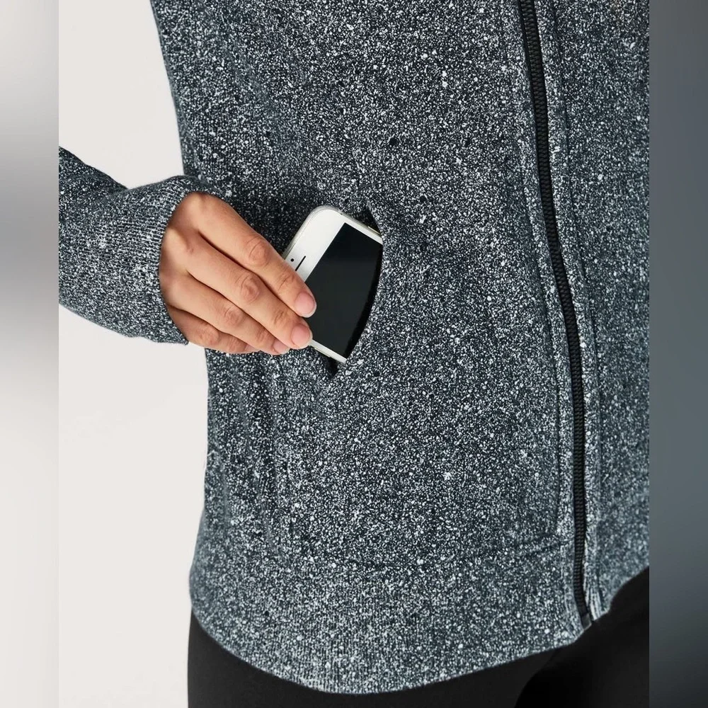 Lululemon Scuba Hoodie in Luminesce Splatter White Black Size 4